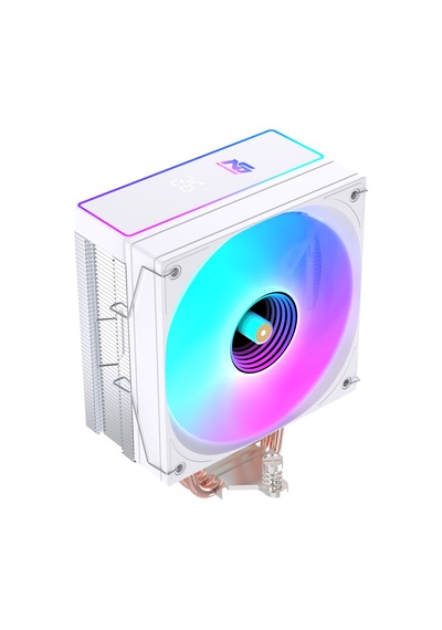 Ng Frost 400w 205w Tdp Argb Fanlı Derece Göstergeli Performans Kule Tipi Cpu Soğutucu Beyaz