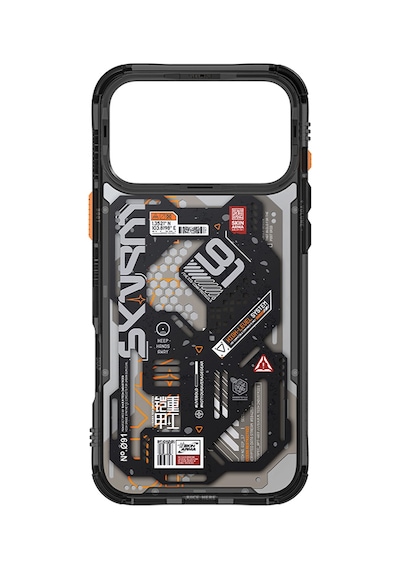 Apple Uyumlu iPhone 17 Pro Max Kılıf Desenli Airbag Tasarımlı Skinarma Spectra Kapak Siyah Siyah