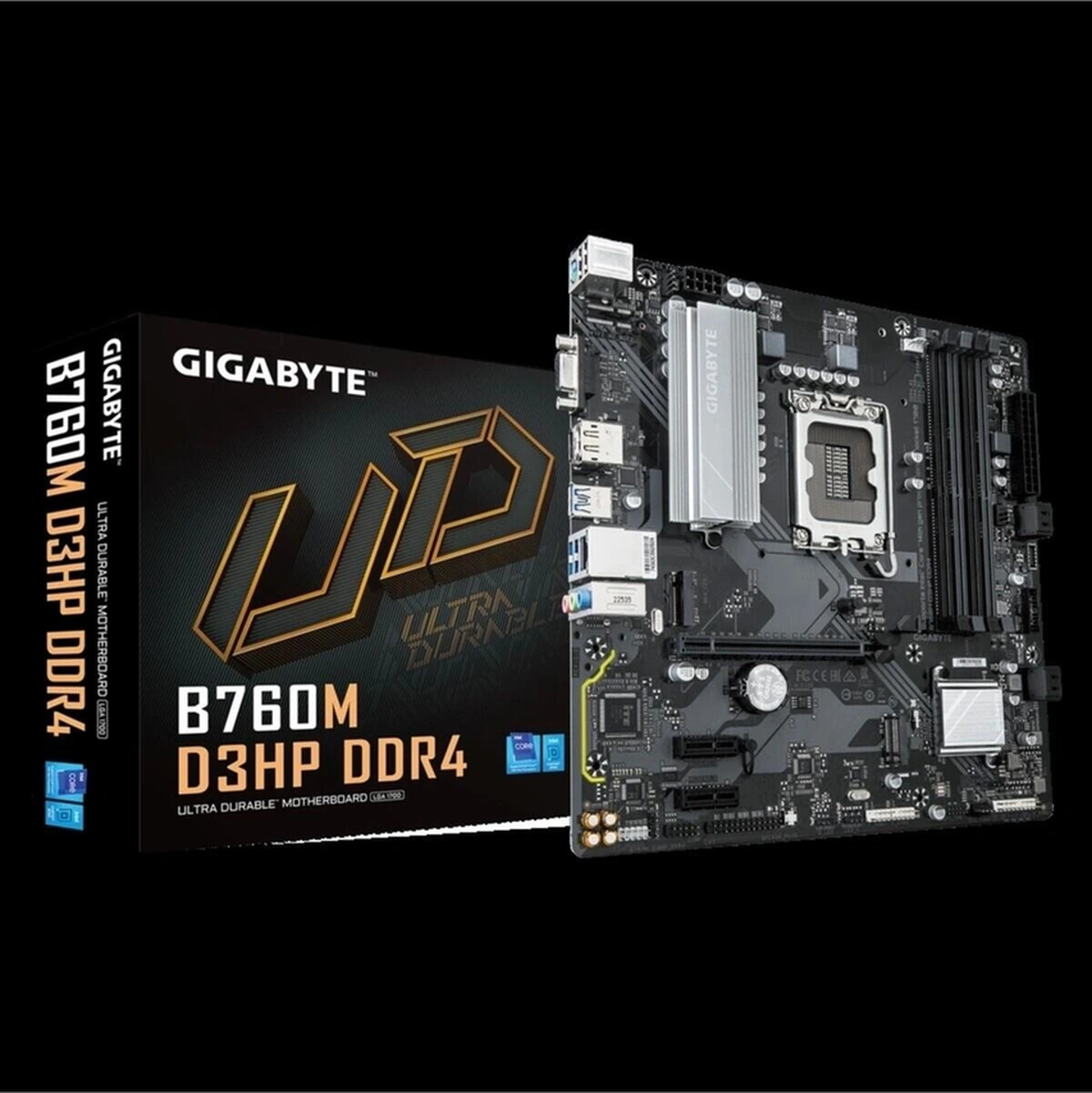 B760m D3hp Ddr4, 4xddr4, 2xm.2, Dp, Hdmı, Vga, 12-13.14.nesil, Lga1700 Soket, Anakart-114759