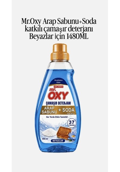 Mr.oxy Arap Sabunu Katkılı Sıvı Çamaşır Deterjanı Beyazlar İçin 1480ml 2 Li 0.75 LT - 2.5 LT - 12 KG