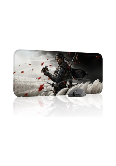 Ghost Of Tsushima Kaymaz Dikişli Kauçuk Oyuncu Mousepad V2 - 70x30 Xl Gaming Mouse Pad Fare Altlığı
