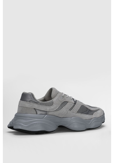 Lufian Mark Erkek Deri Sneaker Ayakkabı Gri Gri 112230240100150
