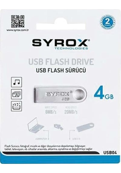 Syrox Usb Flash Bellek Metal 4gb