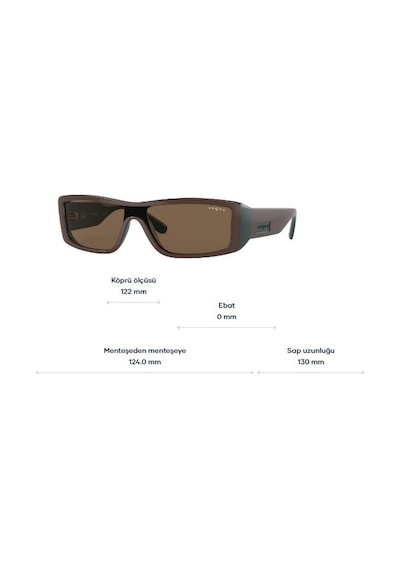 Vogue Hailey Bieber Serisi  5442 300173 - Top brown/green Kadın Güneş Gözlüğü