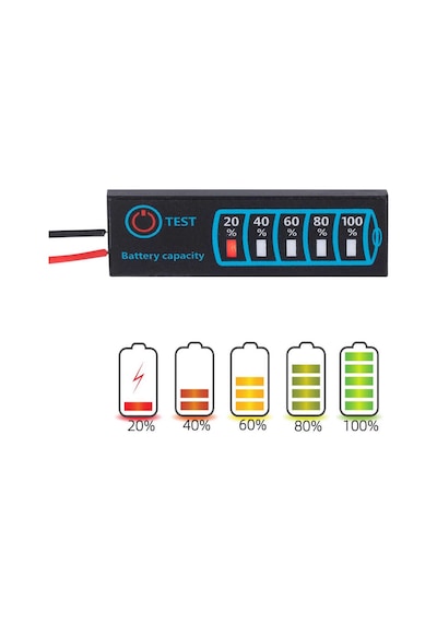 5-30V Pil Kapasite Gösterge 2S / 8S Li-ion LiFePO4 Kurşun Asit Batarya Akü Seviye Kapasite Ölçer