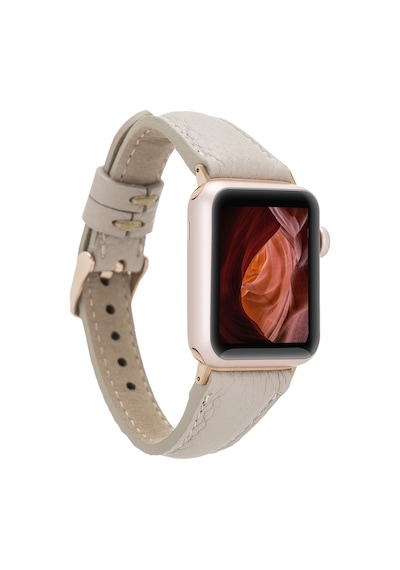 Apple Watch Uyumlu Deri Kordon 38-40-41mm Slim Erc3 Bej Diğer