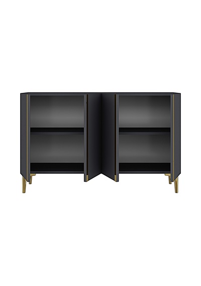 Ka1298ag Anka Konsol Ve Tv Sehpası Antrasit-gold 120cm
