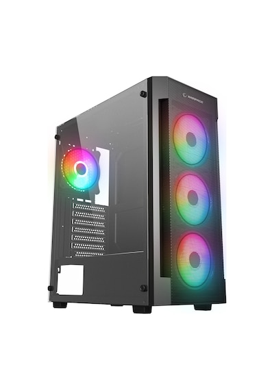 Rampage Vıgılant Mesh 650W 80+ Bronze Rgb Fan Atx Siyah Mıd Tower Oyuncu Kasası