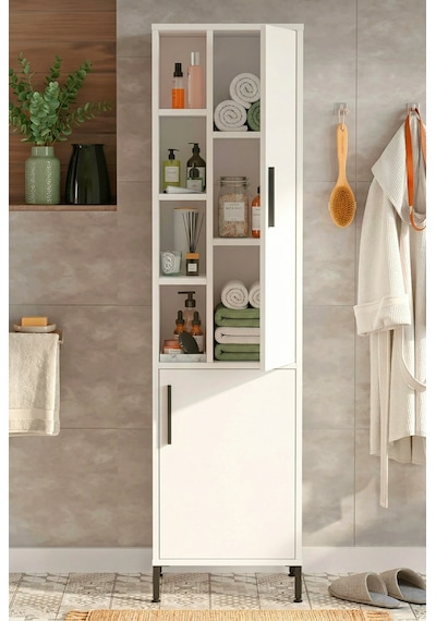Yurudesign Vitale Çok Amaçlı Dolap Banyo Dolabı Beyaz Vı2-W Beyaz