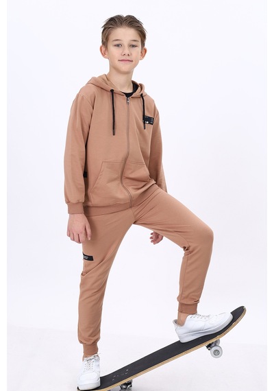 Toontoy Kids Toontoy Erkek Çocuk Eşofman Takım Kahverengi