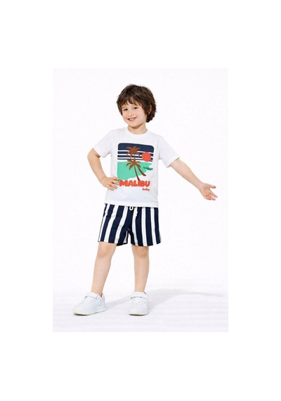 Cg Kids Malibu Kabartma Baskılı Tshirt Çizgili Lacivert Şort İle Süper Kalite Laci Vert Cg Kids Malibu Kabartma Baskılı Tshirt Çizgili Lacivert Şort İle Süper Kalite Laci Vert