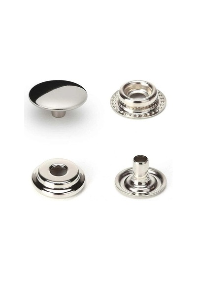 15mm 61 Tip Paslanmaz Büyük Çıtçıt Kalıpsızdır Nikel/gümüş Renk 100 Adet