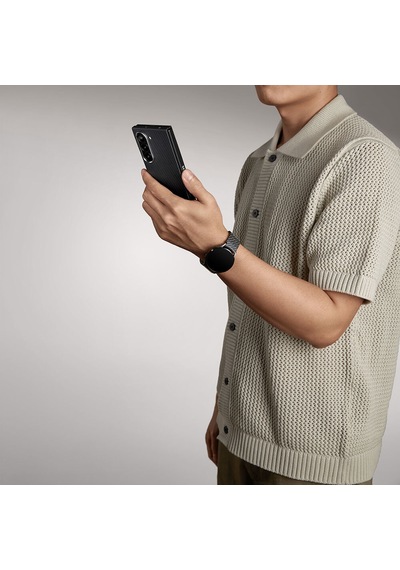 Galaxy Uyumlu Z Fold 6 Kılıf Magsafe Şarj Özellikli 600d Aramid Fiber Pitaka Ultra-slim Black-grey Twill