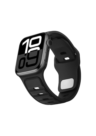 Apple Uyumlu  Watch 42mm 44mm 45mm S10 46mm Ultra 49mm Çift Renkli Spor Silikon Kordon Nefes Alabilir