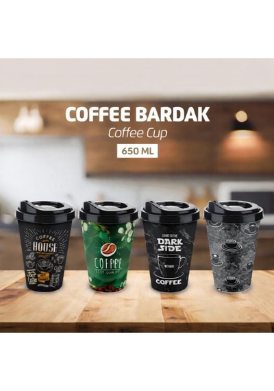 Kapaklı Kahve Bardağı Pratik Kullanımlı Plastik Kahve & Çay Kupası Sıcak İçecek Bardakları Hot Drinks Kabı 650 Ml, Coffee House çok renkli Kapaklı Kahve Bardağı Pratik Kullanımlı Plastik Kahve & Çay Kupası Sıcak İçecek Bardakları Hot Drinks Kabı 650 Ml, Coffee House çok renkli