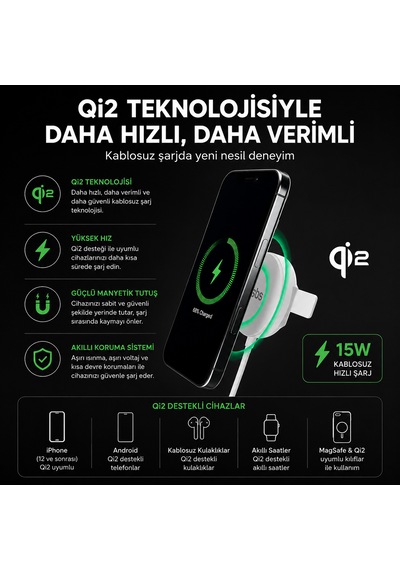 Sbs Qi2 15w Magsafe Uyumlu Kablosuz Şarj Standı Entegre Usb-c Kablo Katlanabilir Stand Manyetik Kablosuz Şarj Cihazı Beyaz Sbs Qi2 15w Magsafe Uyumlu Kablosuz Şarj Standı Entegre Usb-c Kablo Katlanabilir Stand Manyetik Kablosuz Şarj Cihazı Beyaz