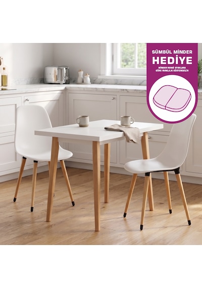 Vilinze Eames Sandalye Avanos Ahşap Mdf Mutfak Masası Takımı - 60x90 Cm Beyaz Vilinze Eames Sandalye Avanos Ahşap Mdf Mutfak Masası Takımı - 60x90 Cm Beyaz