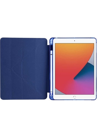 Apple Uyumlu iPad 9.7 2017 Kılıf Tri Folding Smart With Pen Standlı Kale