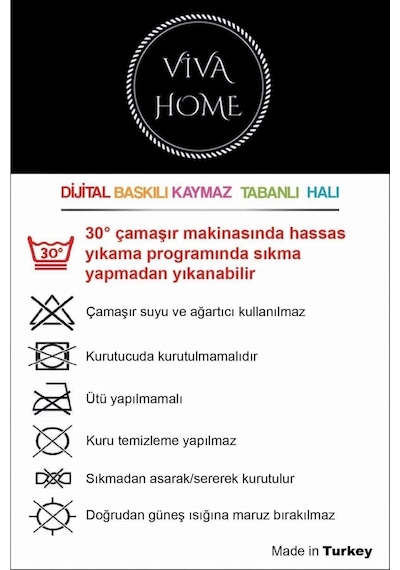Viva Home Antrasit Yıkanabilir Kaymaz Tabanlı Leke Tutmaz Kesme Rulo Yolluk Özel Ölçülü Halı Ar1431, Antrasit, 1 Çok Renkli