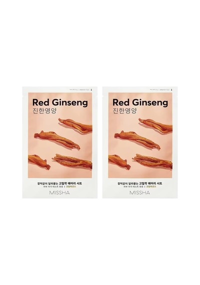 Kırmızı Ginseng Özlü Canlı Görünüm Sağlayan Yaprak Maske 1ad Airy Fit Sheet Mask Red Ginseng 2li Paket