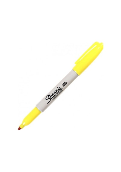 Sharpie Markör Permanent Fine Koyu Sarı 1836460 - 12 Adetli Paket Sarı