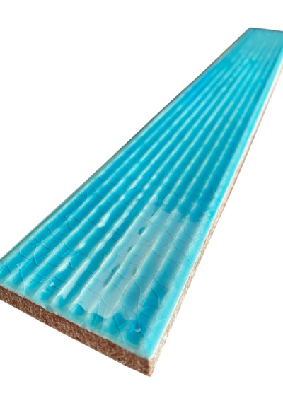 Armada Çini 5x40 Flat Çizgili Turkuaz Çini Seramik