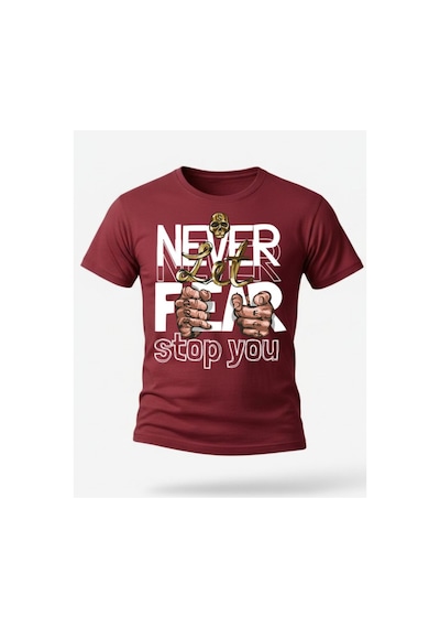 Urbantrendstore Unisex Kuru Kafa Oversize Fit Rahat Geniş Salaş T-shirt Günlük Tişört Bordo