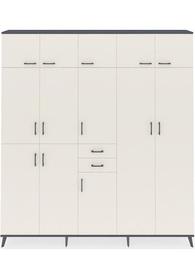 Arges Dolap 10 Raflı 2 Çekmeceli 3 Askılı 220x30x243 Antrasit-aytaşı/aytaşı Aytası/aytası Arges Dolap 10 Raflı 2 Çekmeceli 3 Askılı 220x30x243 Antrasit-aytaşı/aytaşı Aytası/aytası