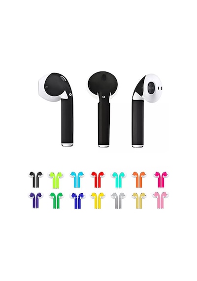 Apple Uyumlu AirPods Kulaklık Kaplama Sticker Koruyucu Film Etiket Folyo 1 Çift