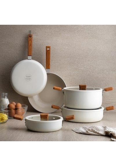Ceramoni Seramik Basık Tencere 26 Cm-krem 12v