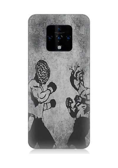 Tecno Camon 16 Uyumlu Yüreğiniz Ve Kalbinizle Boks Desenli Silikon Kılıf