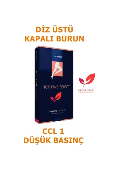 Sigvaris Top Fine Burnu Kapalı Diz Üstü/Diz Üstü Varis Çorabı (443325709)