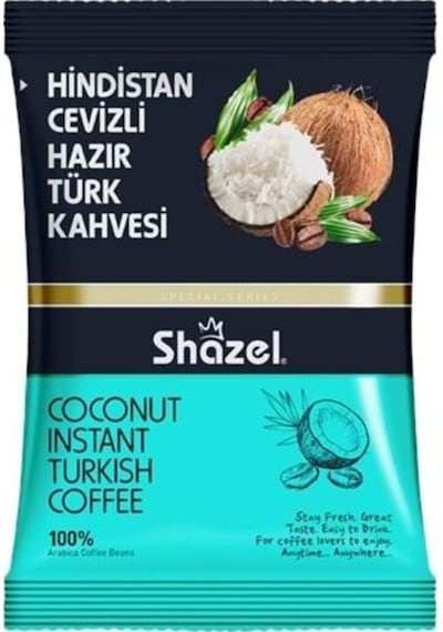 Shazel Hindistan Cevizli Hazır Türk Kahvesi 100 Gr X 6 Adet Türk Kahvesi