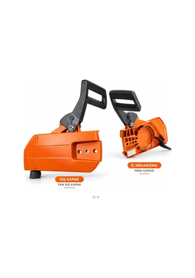 Algaride Husqvarna 61 268 272 Uyumlu Motorlu Testere Komple Yan Kapak Zincir Fren Kollu Kapağı Ve İç Mekanizma