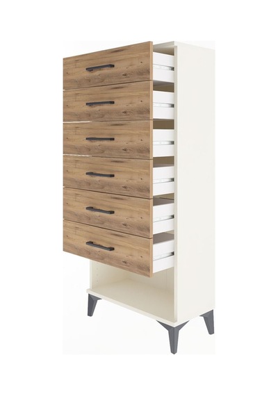 Arges Dolap 6 Çekmeceli 60x30x134 Aytaşı-çam Aytaşı