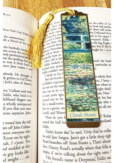 Sanatsal Tablo Temalı Metal Kitap Ayracı Claude Monet-nilüferler Ve Japon Köprüsü