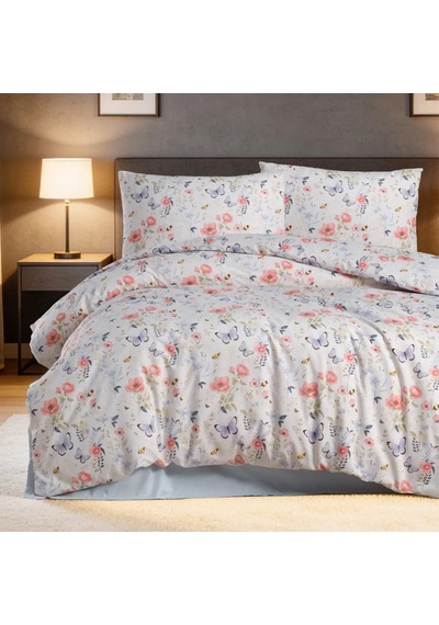 Aryıldız Home Butterfly Çift Kişilik Ranforce Nevresim Takımı Çok Renkli