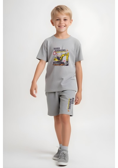 Fyk Kids Erkek Çocuk 3'lü Set T-shirt-kapri Takımları Çok Renkli