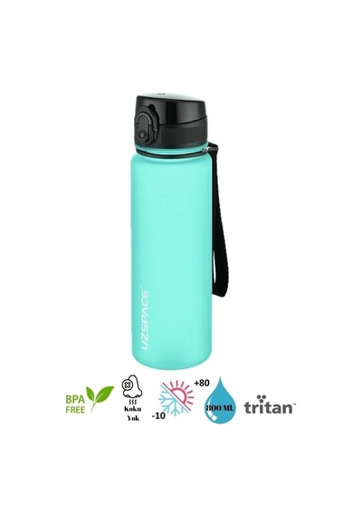 Uzspace Snatch Tritan Su Matarası - 800ml Okyanus Mavisi Çok Renkli