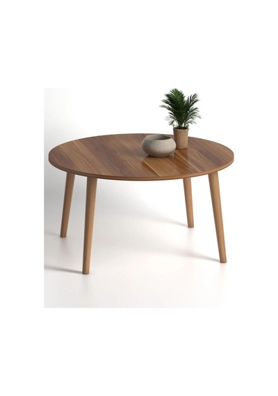Faymend 70cm Yuvarlak Orta Sehpa Ceviz Ceviz