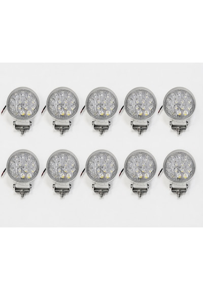 10 Adet Off Road Sis Farı Çalışma Lambası Beyaz Kalın Kasa 14 Led Yuvarlak Su Geçirmez Sis Lambası Sd6f89w -