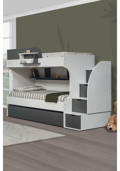 Ranza, Aura Yavrulu Ranza - 3 Adet Comfort Yatak Beyaz - Gri 90 x 200