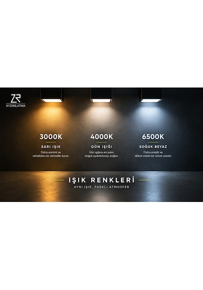 Antrasit Ø30 cm Yuvarlak Avize 3000K Sarı Işık Led Tavan Lambası