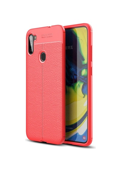 Samsung Galaxy A11 Kılıf Auto Focus Kapak - Kırmızı Düz Renkli