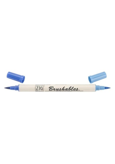 Zig Brushables 2 Renk Tonu Fırça Uçlu Marker Kalem 030 Pure   Blue