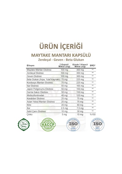 Gökçek Şifa Maytake (Maitake Mushroom Capsule) 60 Kapsül