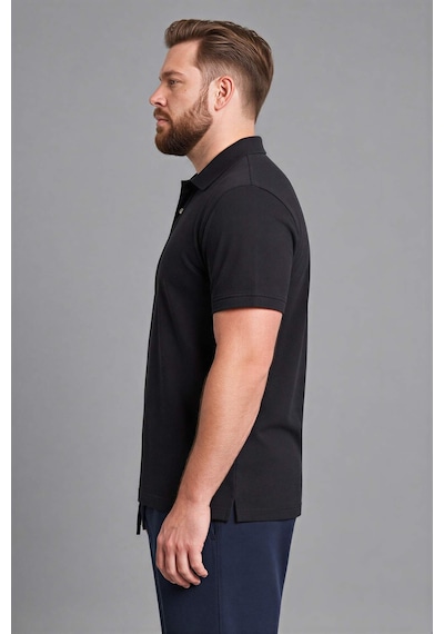 Defacto %100 Pamuk Polo Tişört H1650ax26spbk81 Siyah-bk81