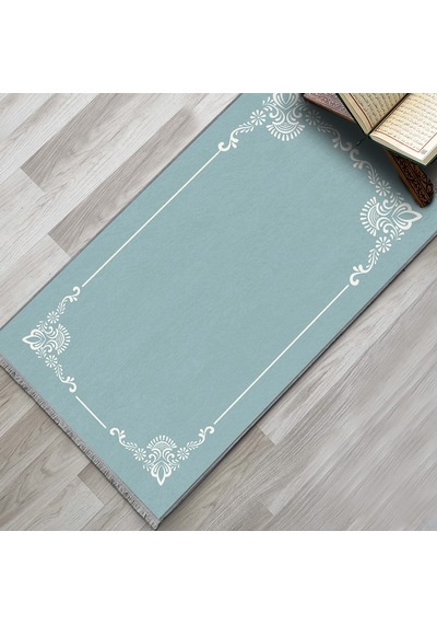 Evaşk Namazlık Dokuma Halı Kaymaz Muslumana Seccade80 x 130 Turkuaz EVASK806B66