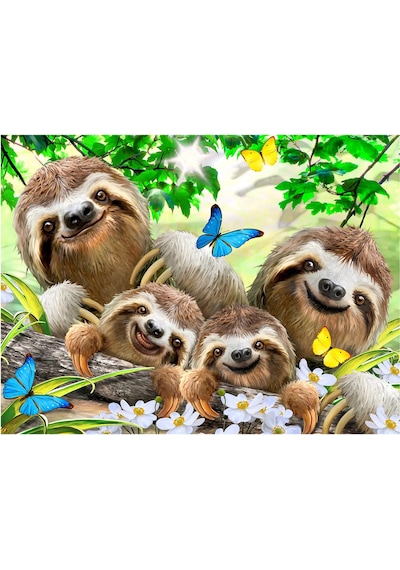 Prime 3d - Tembel Hayvan Pelüş Ve Selfie 48 Parça Puzzle 15804