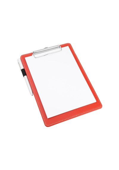 Sekreterlik,a5 Küçük Boy,kapaksız,a5 Clipboard Vegan Suni Deri,17,5x24,5 Cm.,kırmızı